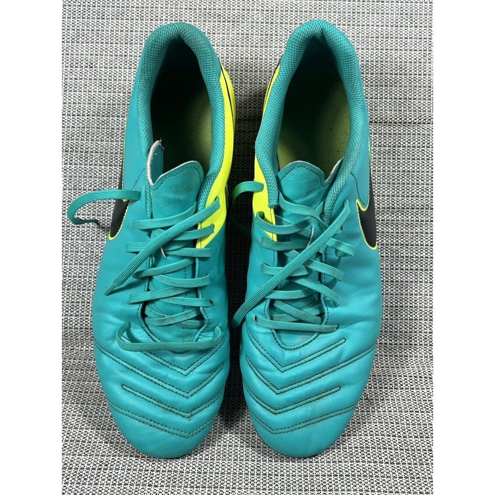 Nike Tiempo Mystic V FG Soccer Cleats 13M Clear Jade Green Leather 819236-307